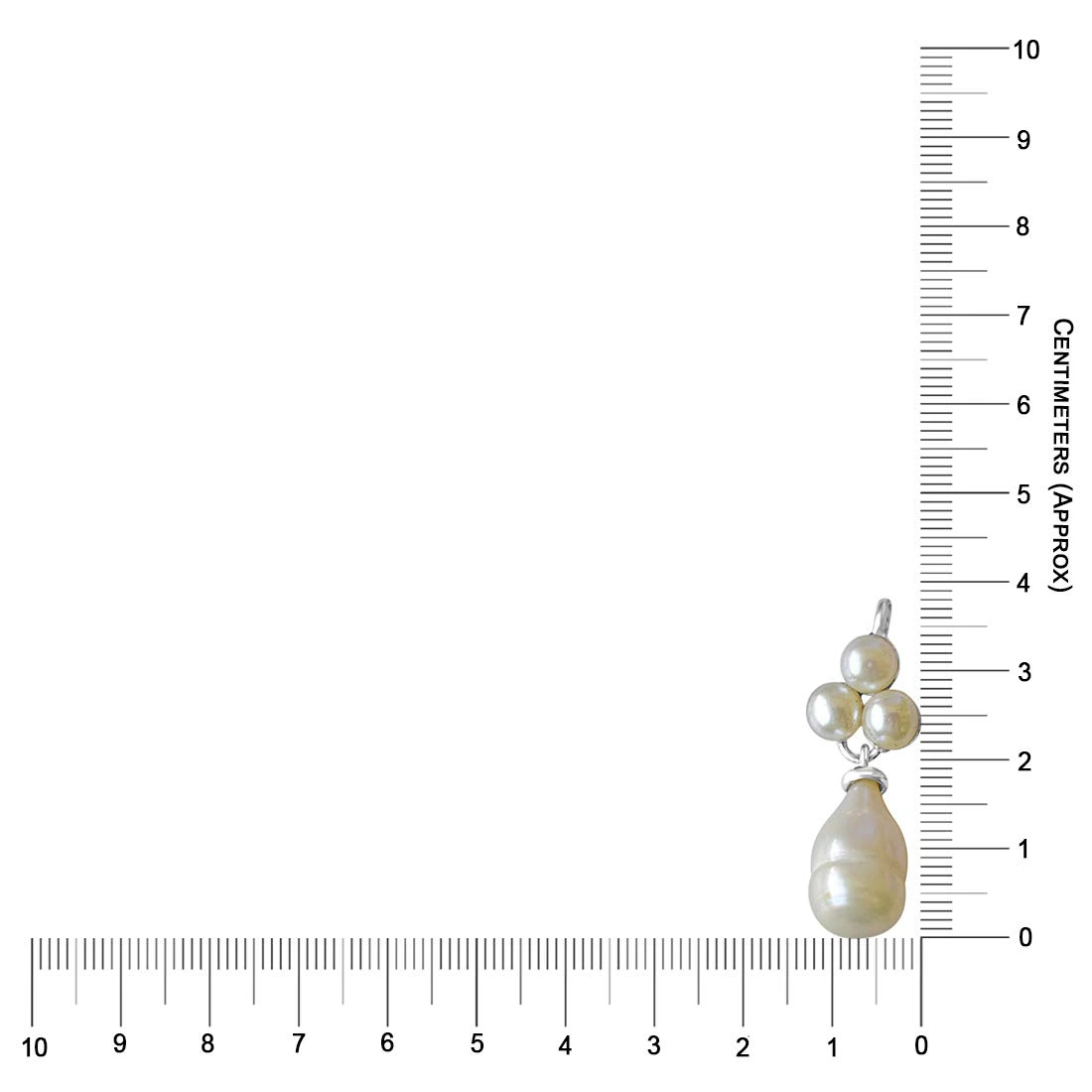 Pearl Garden Sterling Silver Drop Pearl with Pearl Flower Pendant with 18 IN Chain (SDS233)