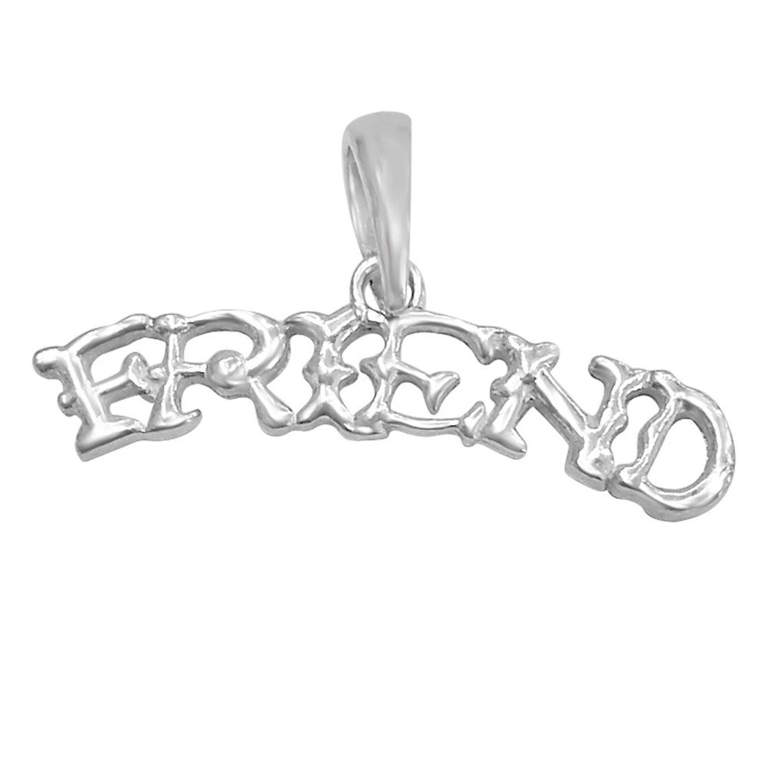 Friend Shape Sterling Silver Pendant for Men & Girls (SDS31)