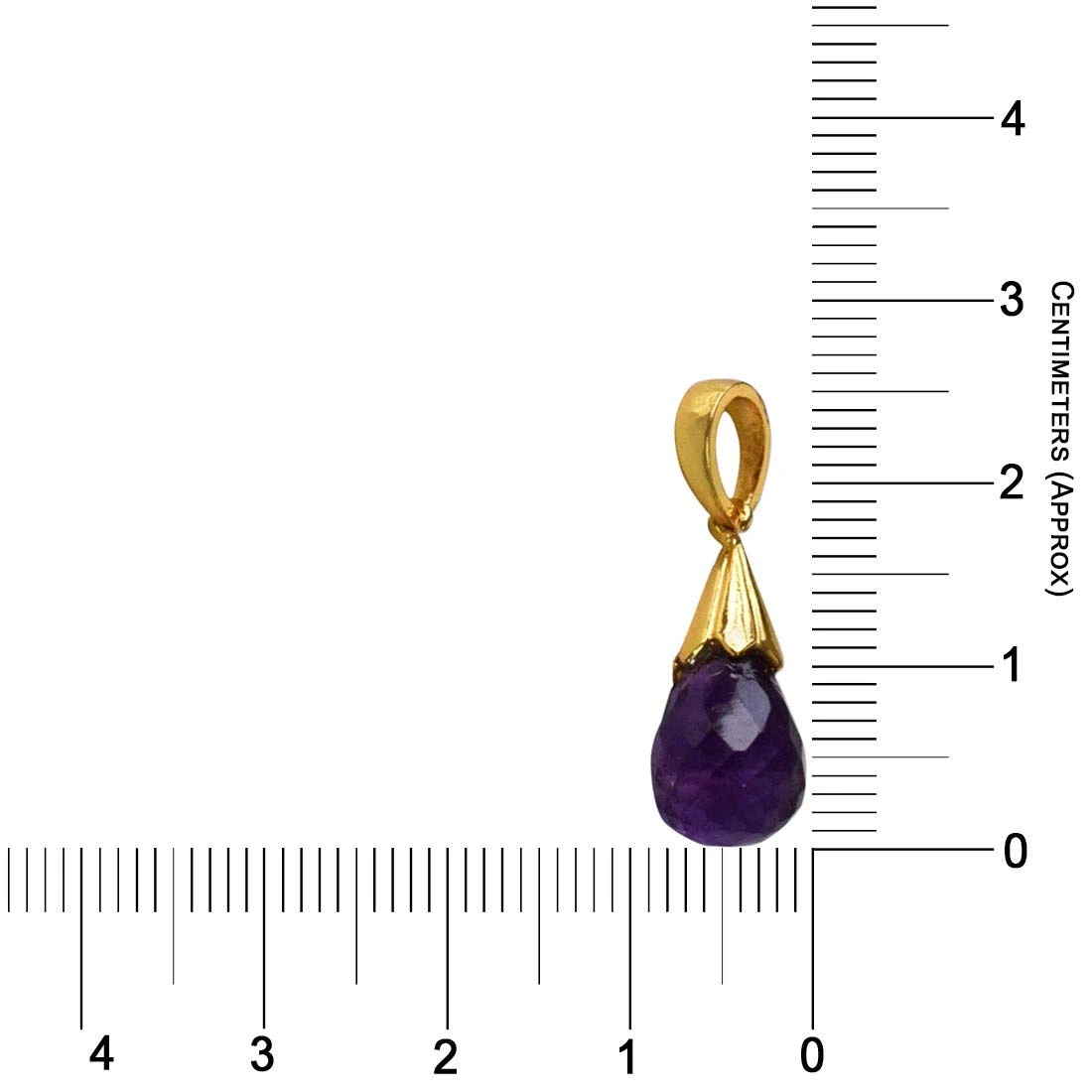 6.99cts Real Purple Drop shaped Amethyst Pendant in 92.5 Sterling Silver for Women (SDS318-6.99cts)
