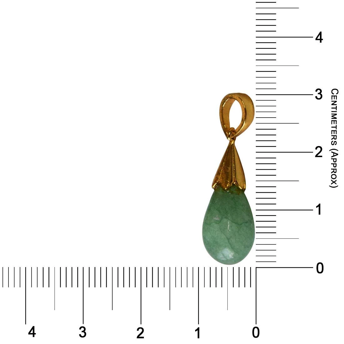 10.09 cts Real Drop Green Onyx Sterling Silver Pendant with Gold Finished Chain for Women (SDS319-10.09cts)