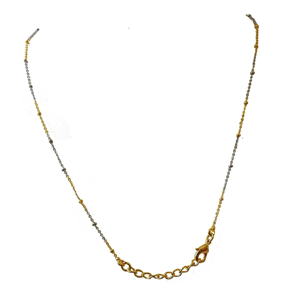 Round Shaped Gold & Silver Plated Pendant Chain with Earrings (SDS321)