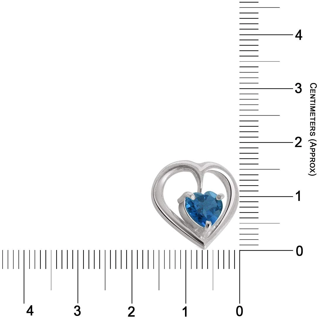 Topaz Temptation - Heart Shaped Blue Topaz & Sterling Silver Pendant for Girls (SDS43)