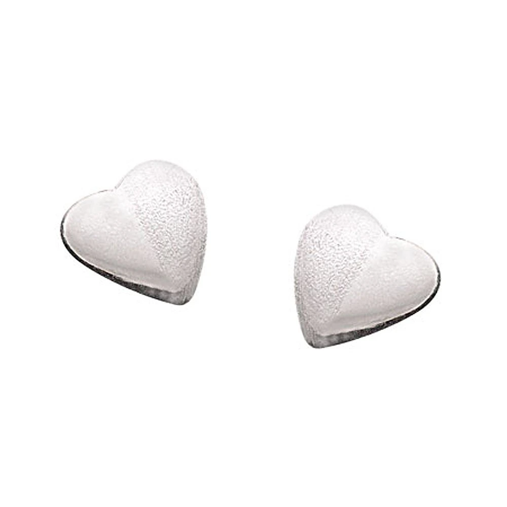 Heart Shaped Sterling Silver Earrings for Girls (SDS5)