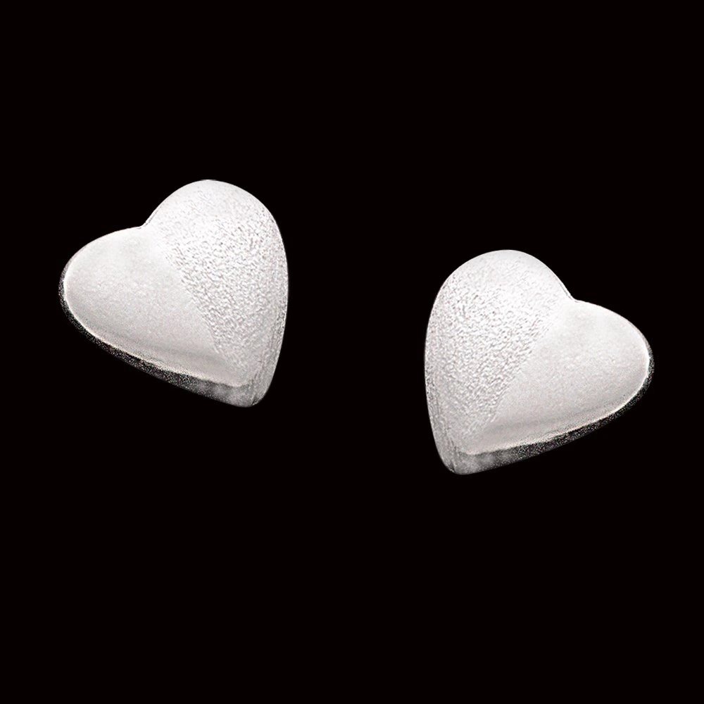 Heart Shaped Sterling Silver Earrings for Girls (SDS5)