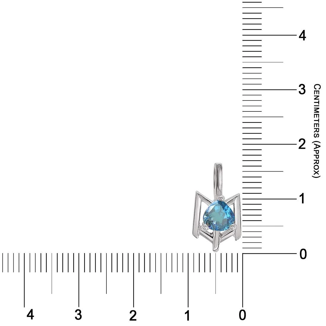 Beguiling Blue - Heart Shaped Blue Topaz & Sterling Silver Pendant for Girls (SDS66)