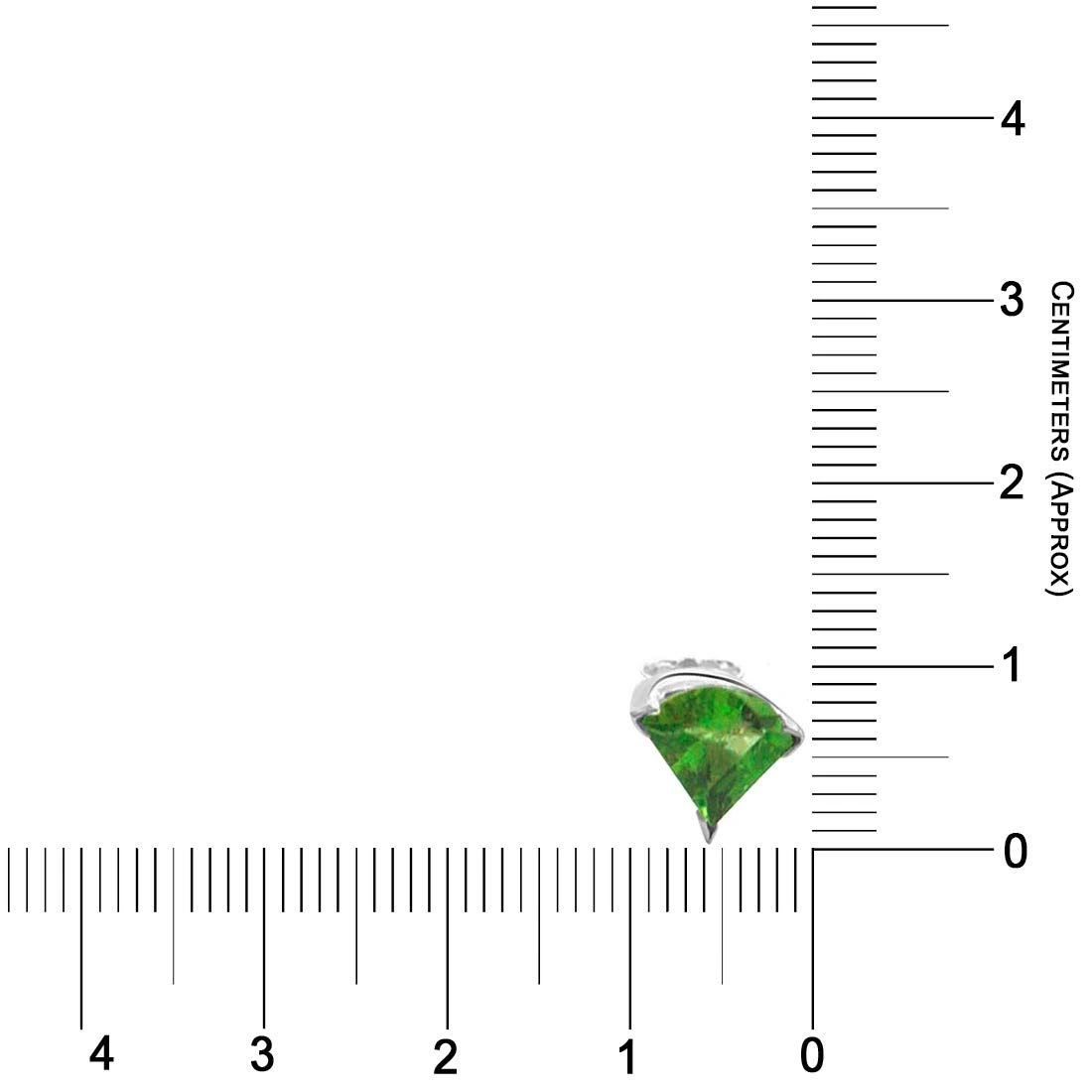 Trillion Shape Green Peridot Gemstone & Sterling Silver Pendant (SDS94+SDS95)