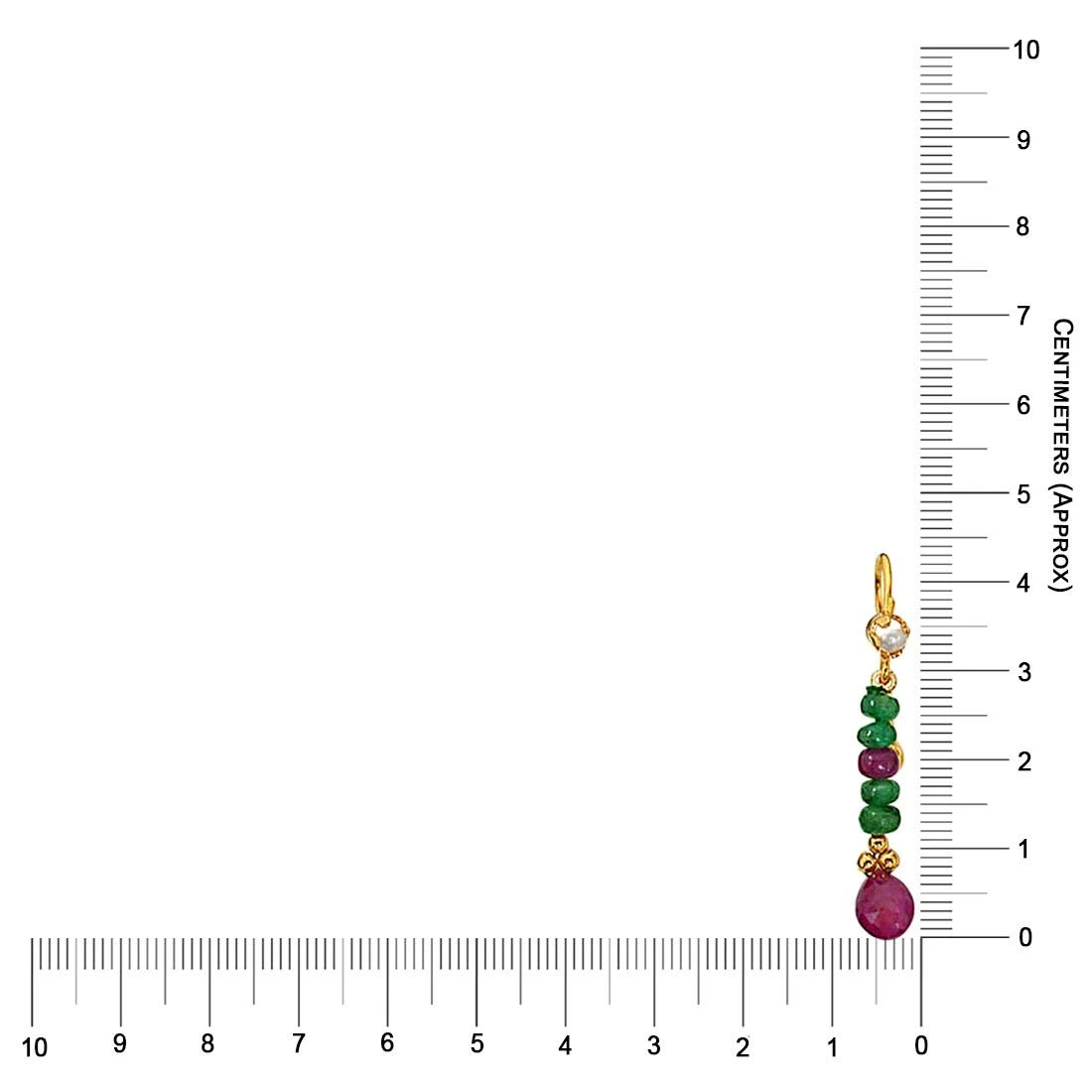 Real Red Ruby & Green Emerald Hanging Earrings for Women (SE131)