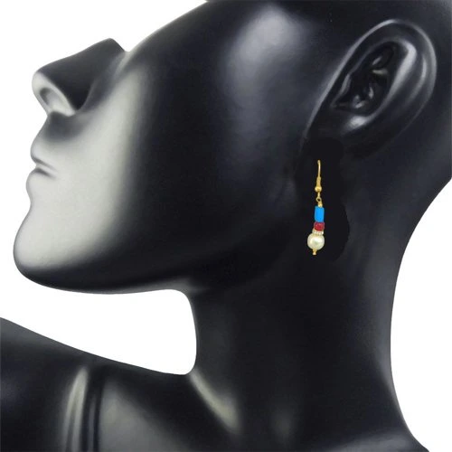 Turquoise & Coloured Stone Earrings (SE187)