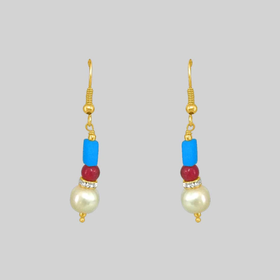 Turquoise & Coloured Stone Earrings (SE187)