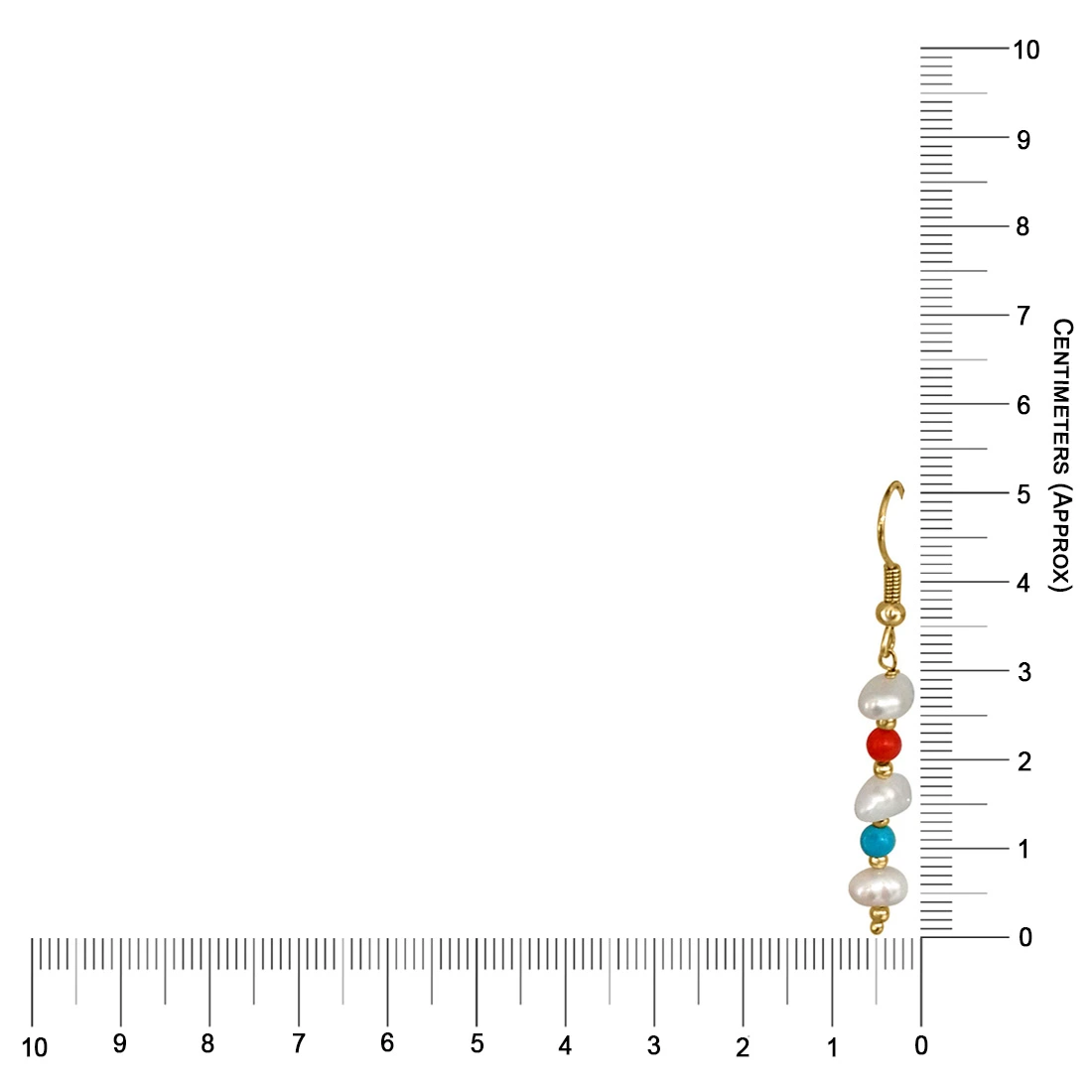 Real Coral, Turquoise & Freshwater Pearl Earring for Women (SE205)