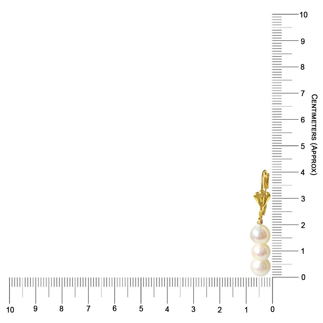 Real Natural Cultured Pearl and Flower Shaped Gold Plated Hanging Earrings for Women (SE331)