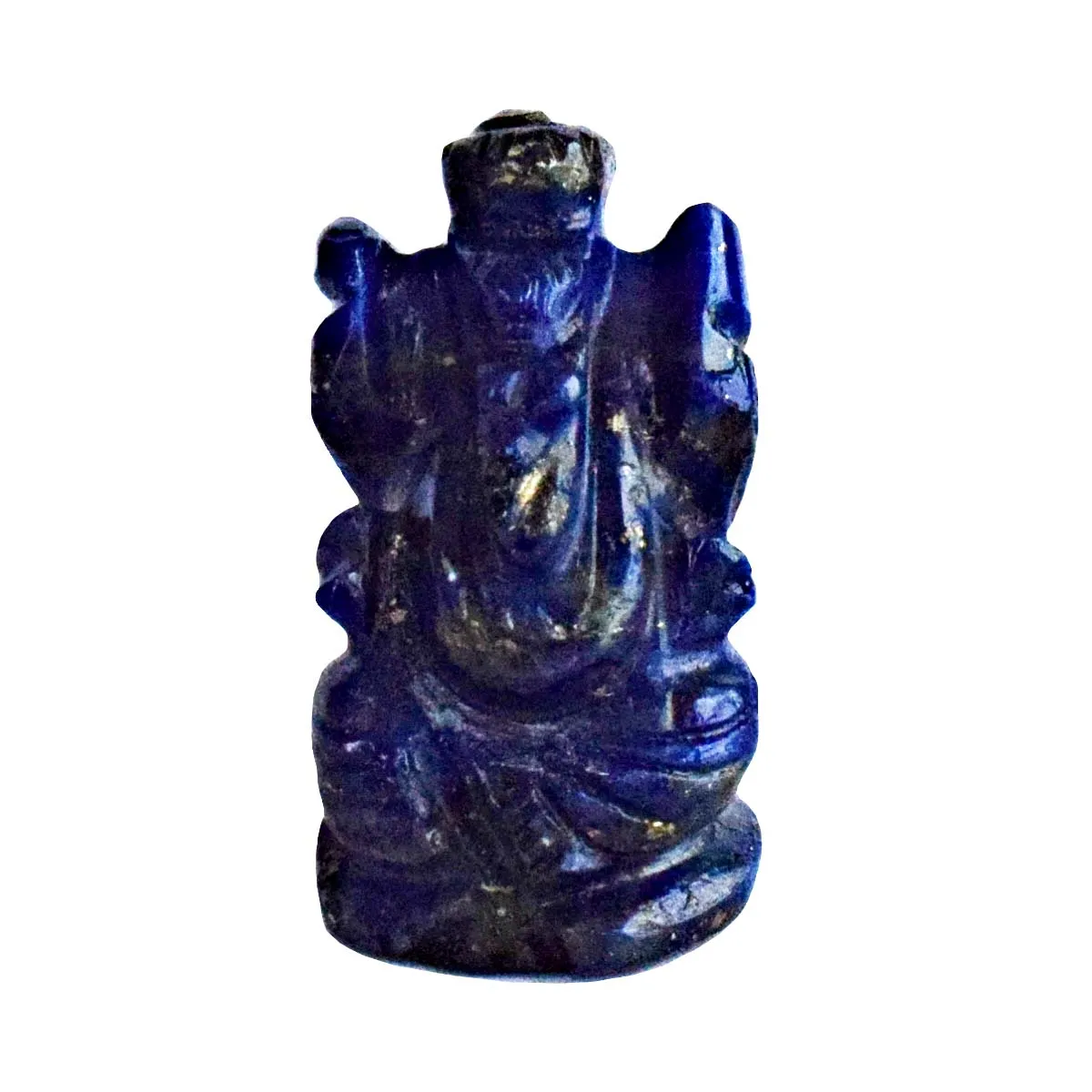 35.02 cts Lord Ganesh God Ganpati Ganesha Real Natural Blue Lapiz Idol Murti (SGP102)