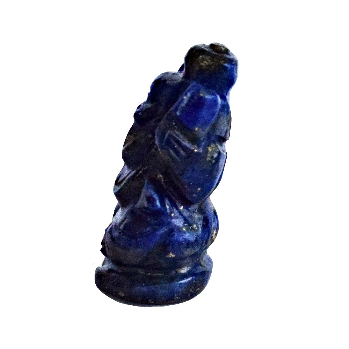 35.02 cts Lord Ganesh God Ganpati Ganesha Real Natural Blue Lapiz Idol Murti (SGP102)