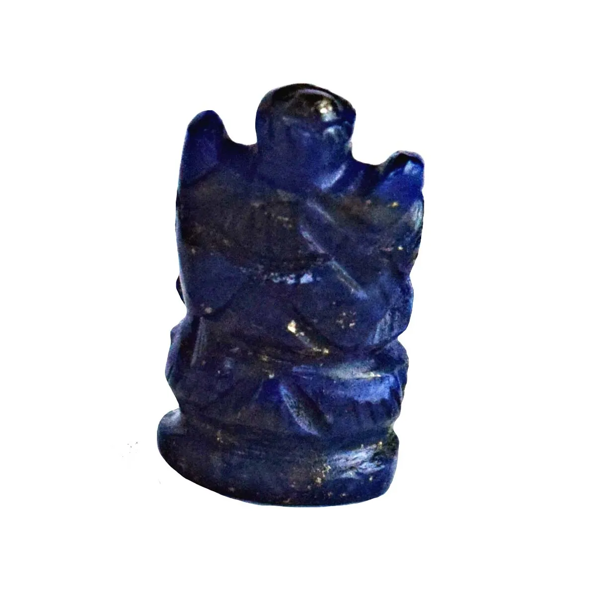 35.02 cts Lord Ganesh God Ganpati Ganesha Real Natural Blue Lapiz Idol Murti (SGP102)