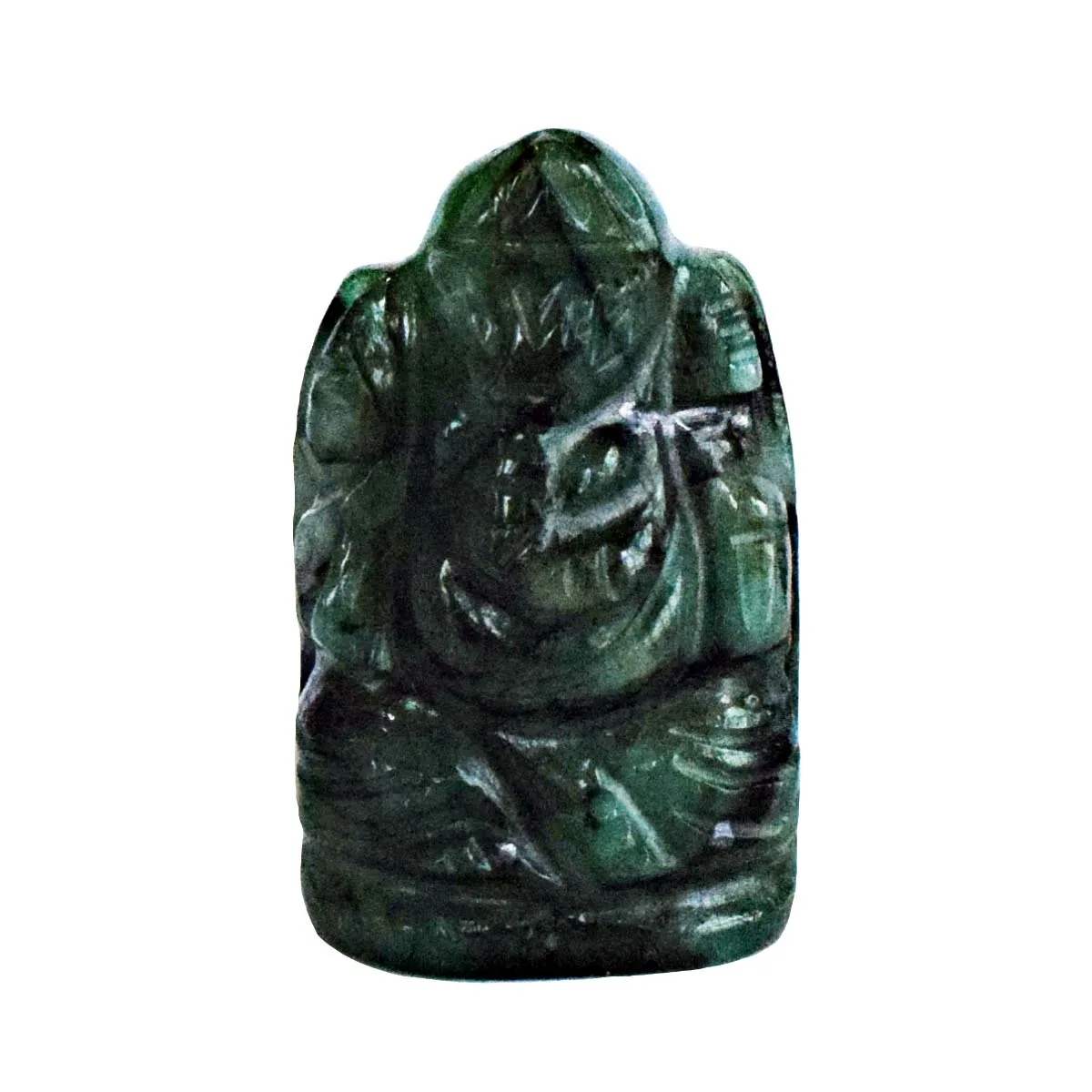 22.95 cts Lord Ganesh God Ganpati Ganesha Real Natural Emerald Idol Murti (SGP103)