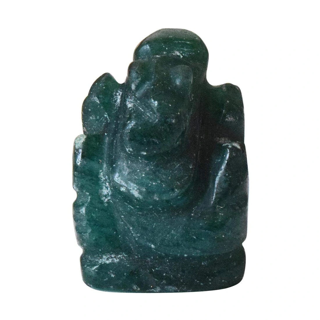 38 cts Lord Ganesh God Ganpati Ganesha Real Natural Emerald Idol Murti (SGP22)