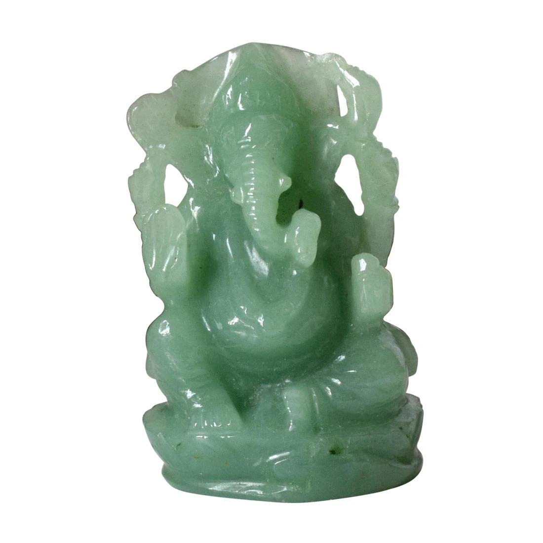 291 cts Lord Ganesh God Ganpati Ganesha Real Natural Aventurine Idol Murti (SGP25)