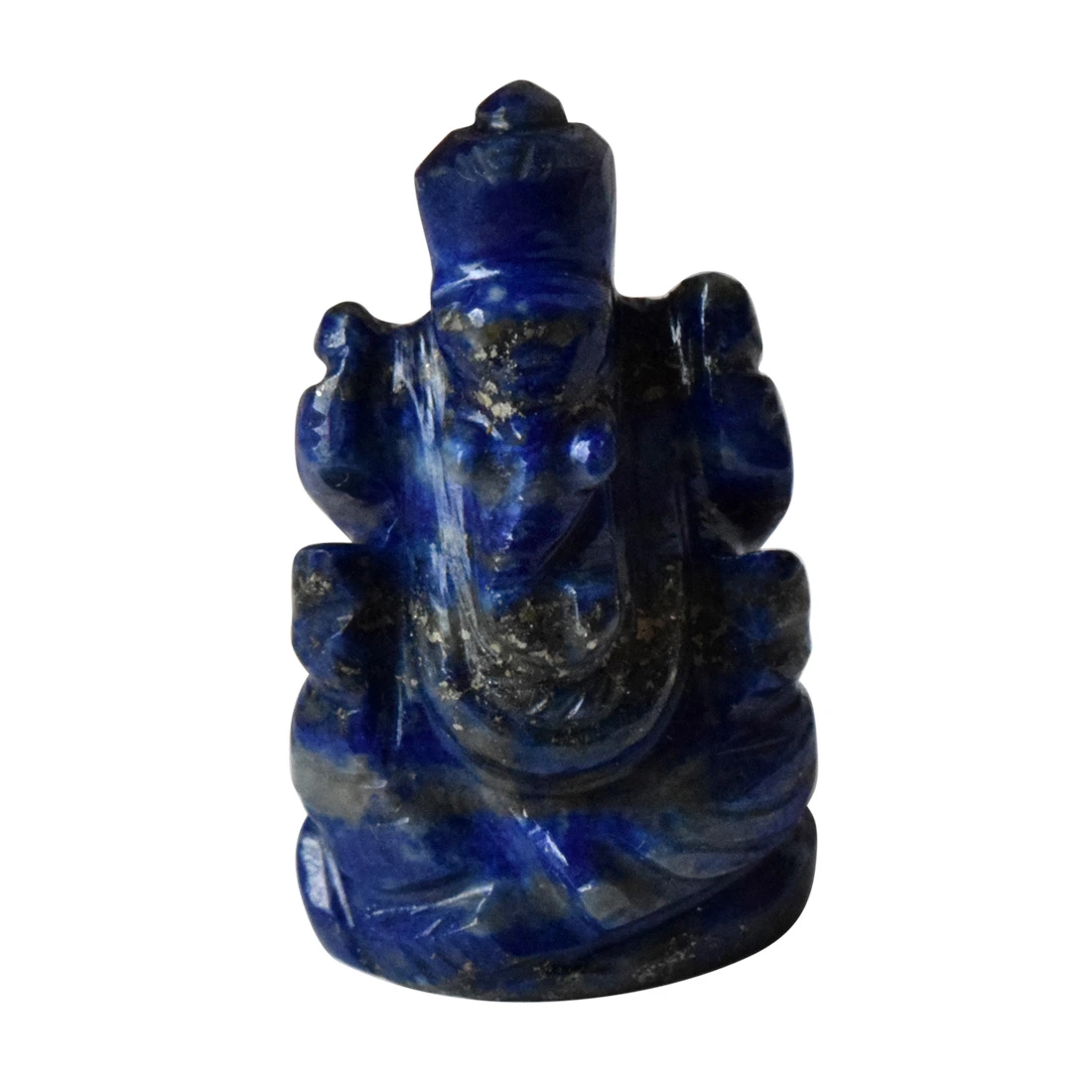 54.26cts Lord Ganesh God Ganpati Ganesha Real Natural Blue Lapiz Idol Murti (SGP26)