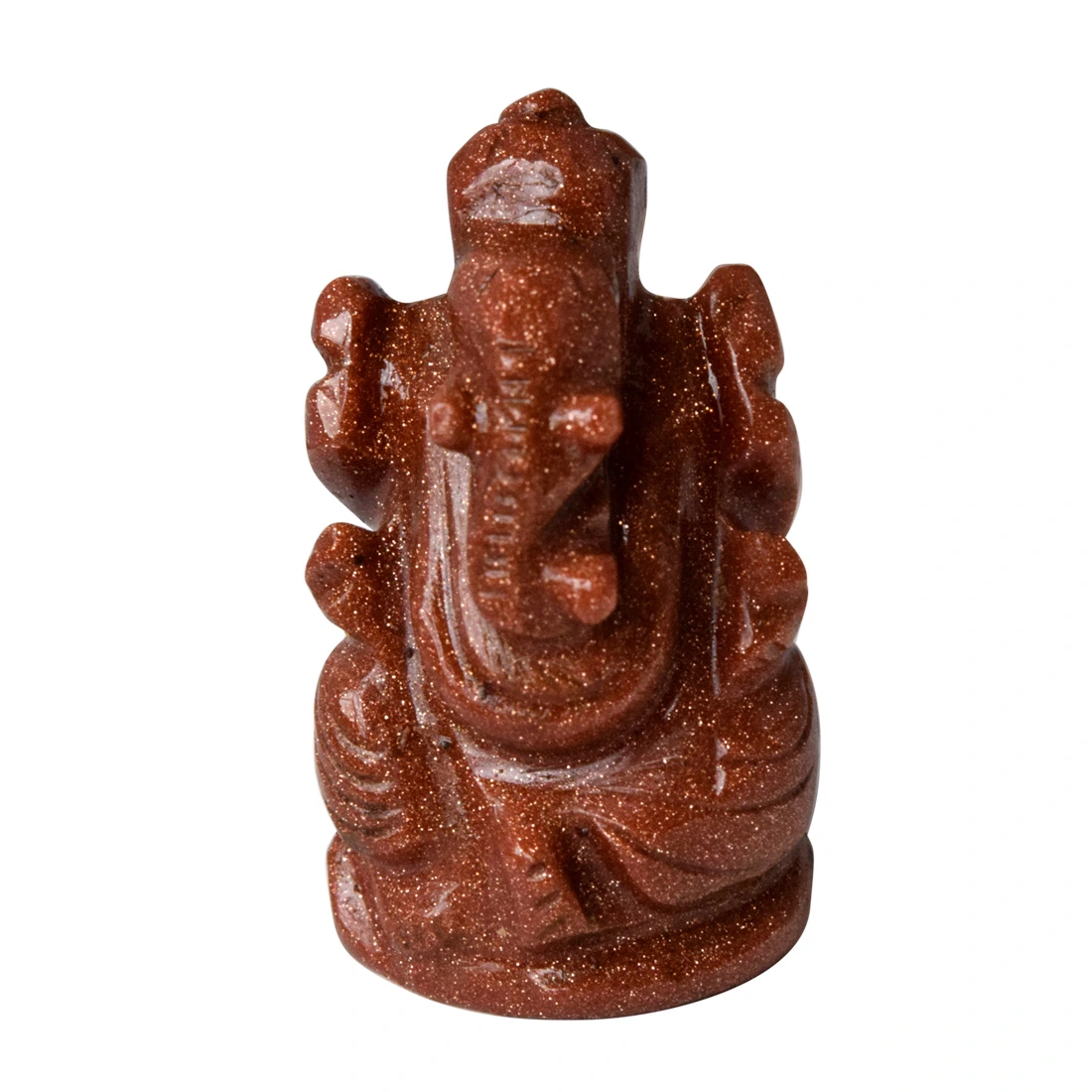 Lord Ganesh Real Natural Sun Sitara Idol Murti (SGP27)