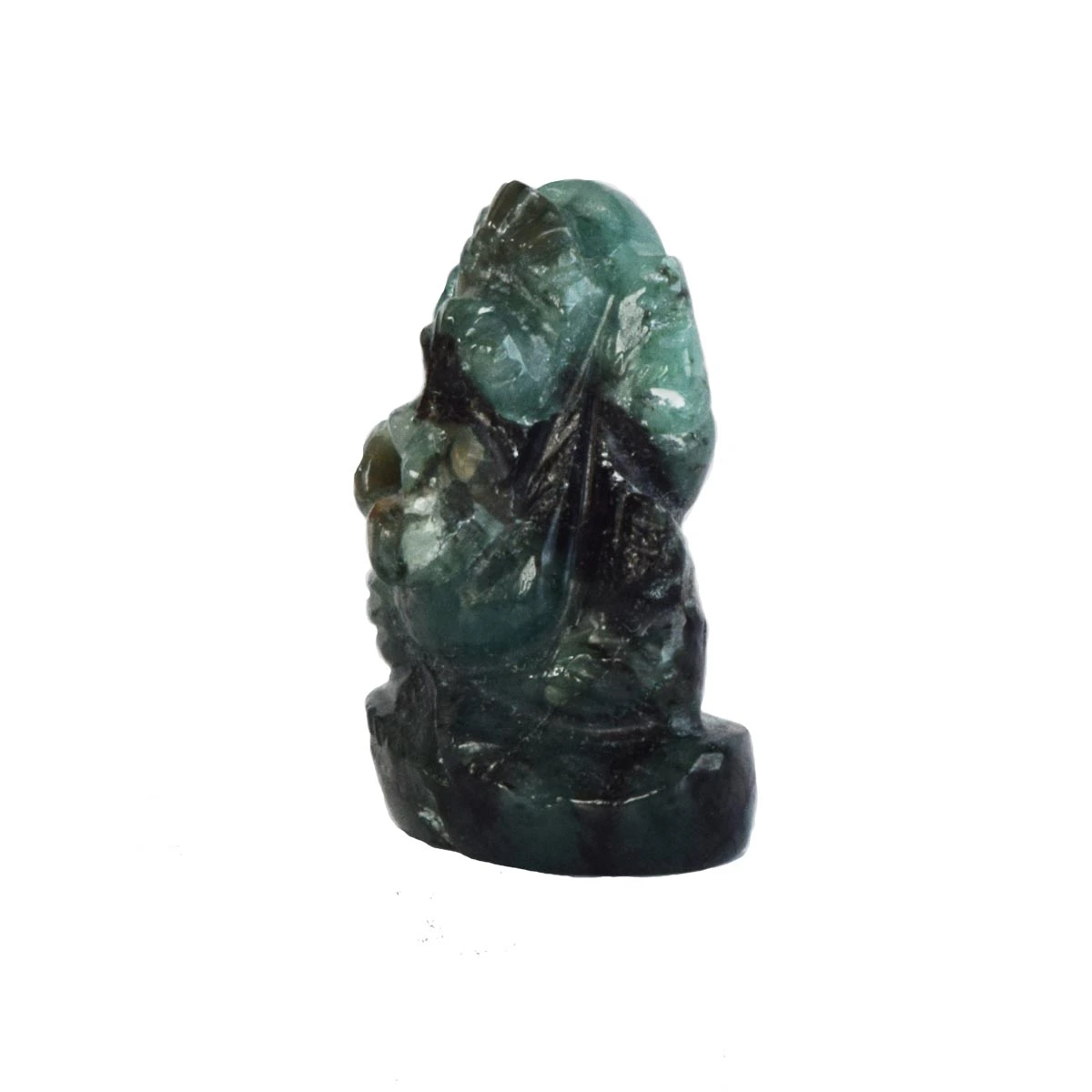 23.01 cts Lord Ganesh God Ganpati Ganesha Real Natural Emerald Idol Murti (SGP34)