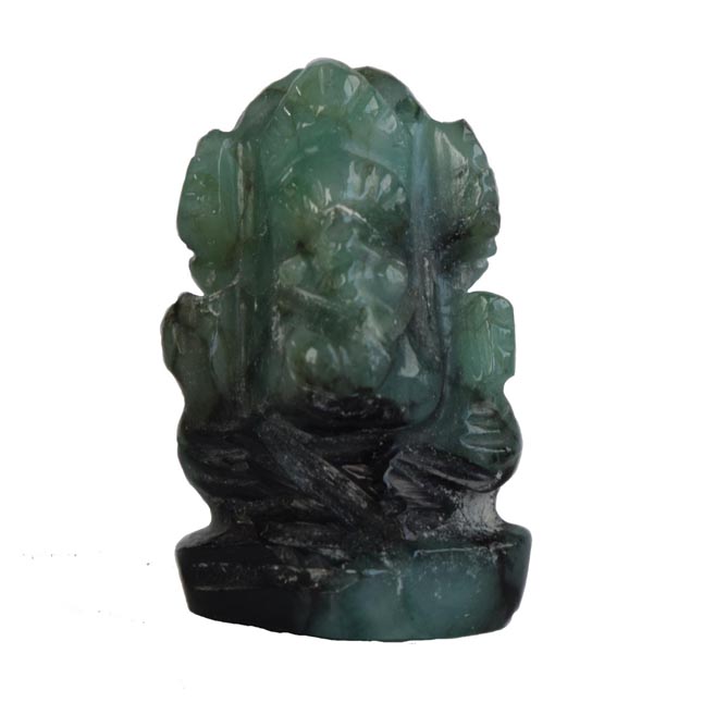 18.86 cts Lord Ganesh God Ganpati Ganesha Real Natural Emerald Idol Murti (SGP36)