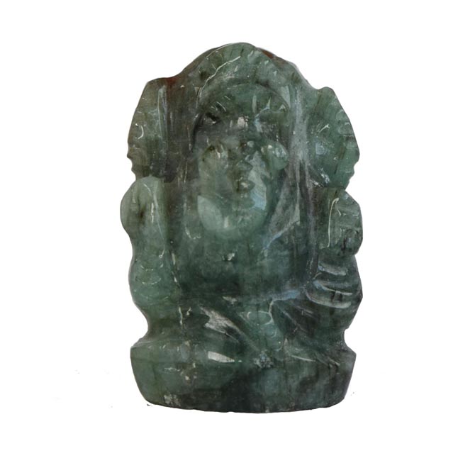 32.73 cts Lord Ganesh God Ganpati Ganesha Real Natural Emerald Idol Murti (SGP37)
