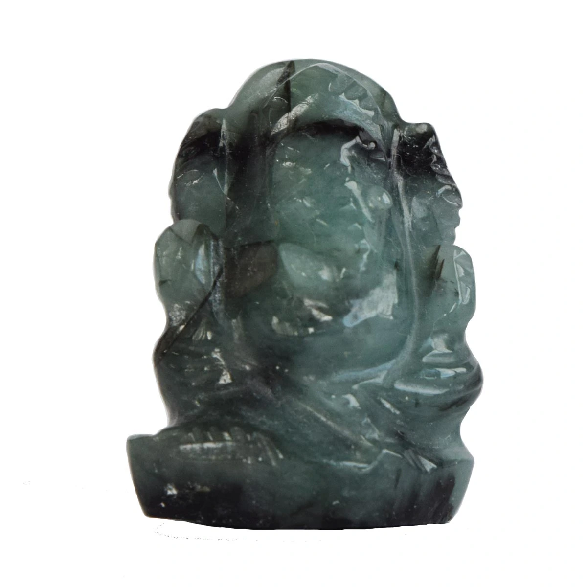 37.72 cts Lord Ganesh God Ganpati Ganesha Real Natural Emerald Idol Murti (SGP38)