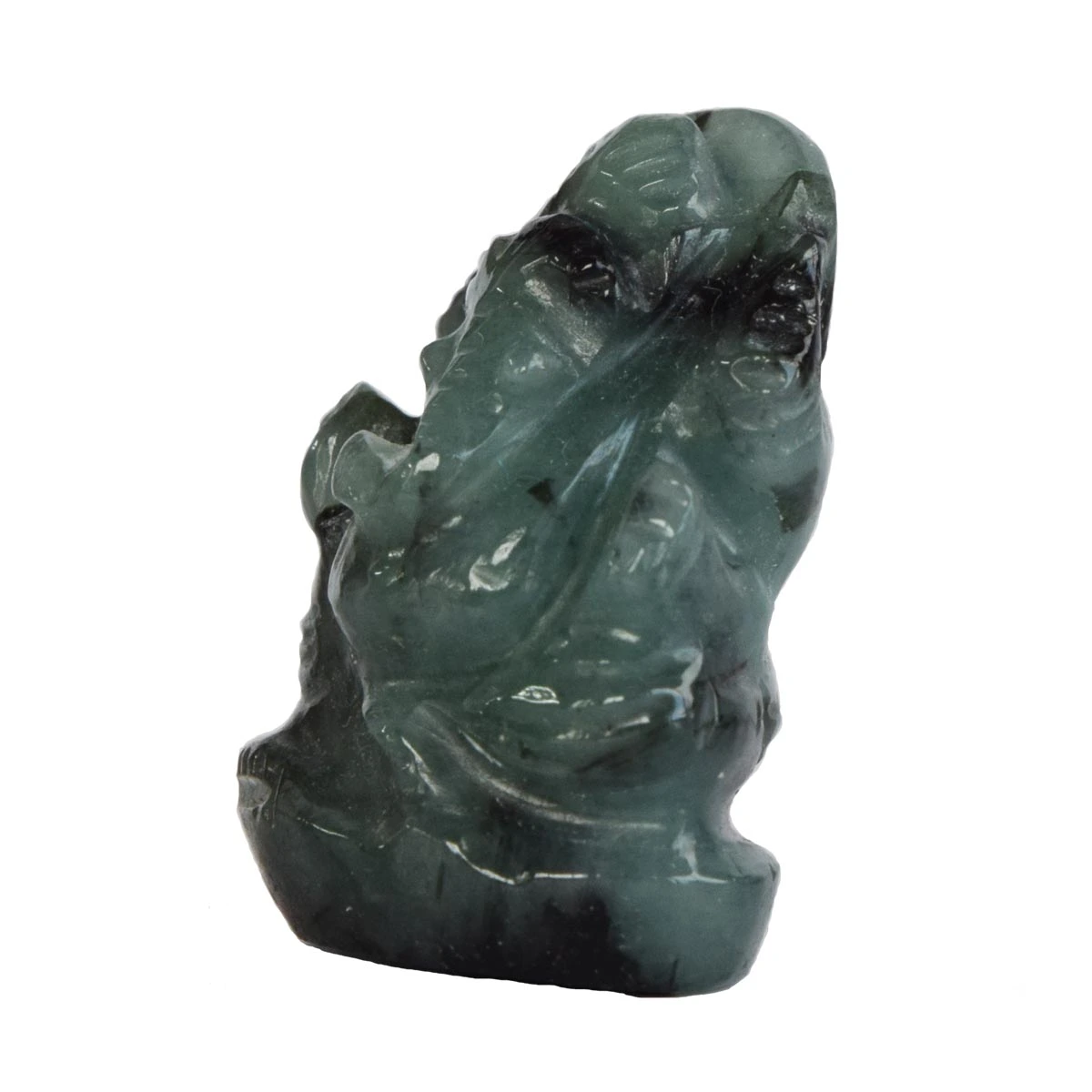 37.72 cts Lord Ganesh God Ganpati Ganesha Real Natural Emerald Idol Murti (SGP38)