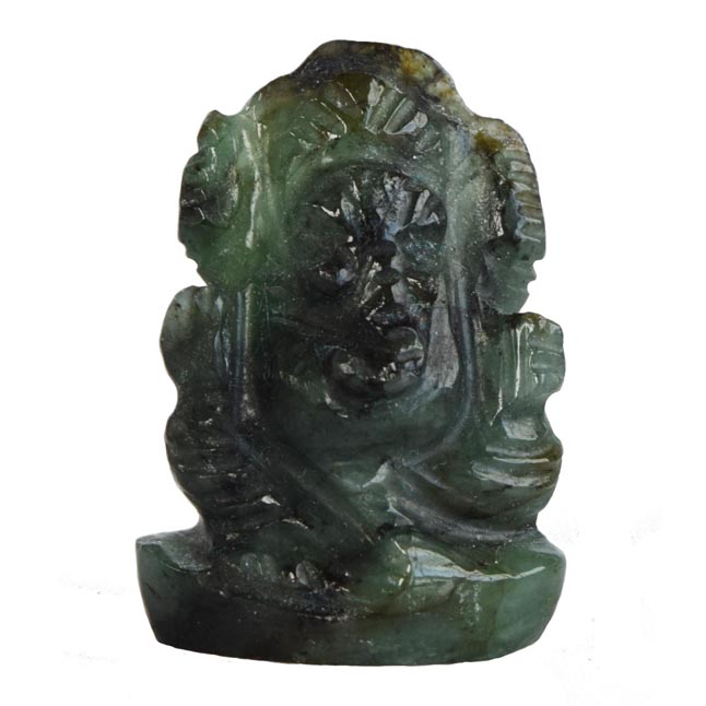 26.37 cts Lord Ganesh God Ganpati Ganesha Real Natural Emerald Idol Murti (SGP39)