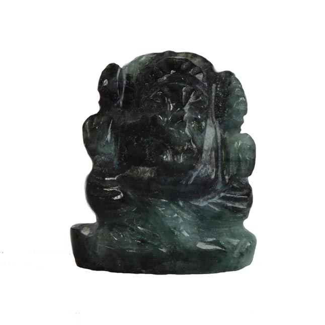 24.69 cts Lord Ganesh God Ganpati Ganesha Real Natural Emerald Idol Murti (SGP42)