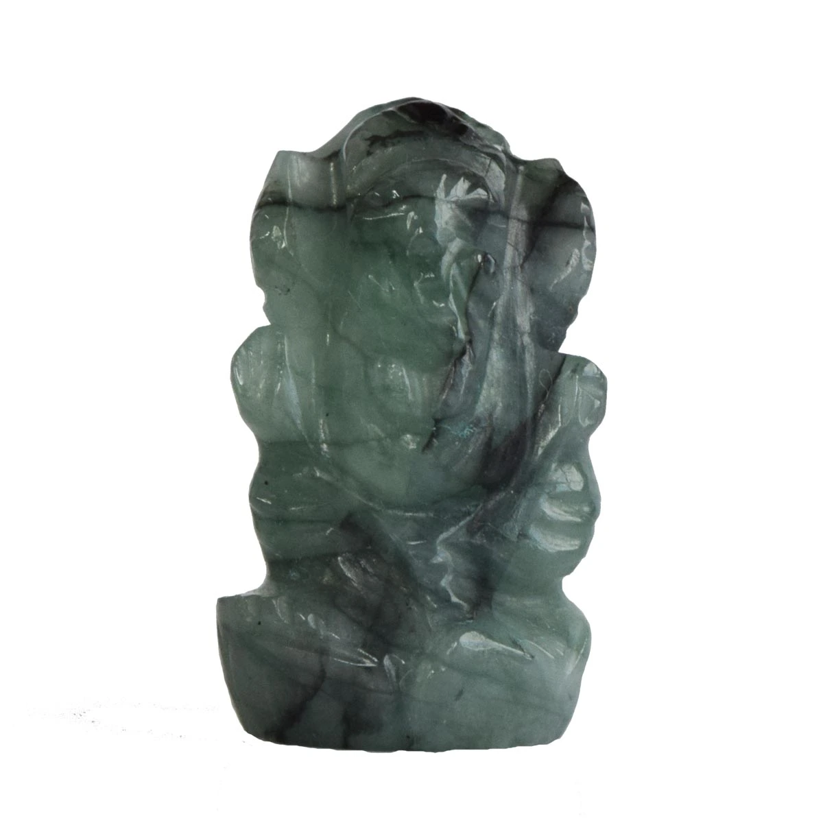 24.41 cts Lord Ganesh God Ganpati Ganesha Real Natural Emerald Idol Murti (SGP44)