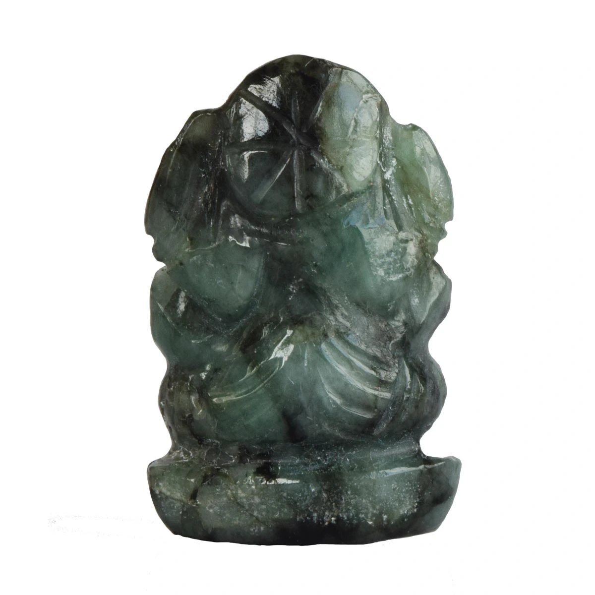 39.63 cts Lord Ganesh God Ganpati Ganesha Real Natural Emerald Idol Murti (SGP46)