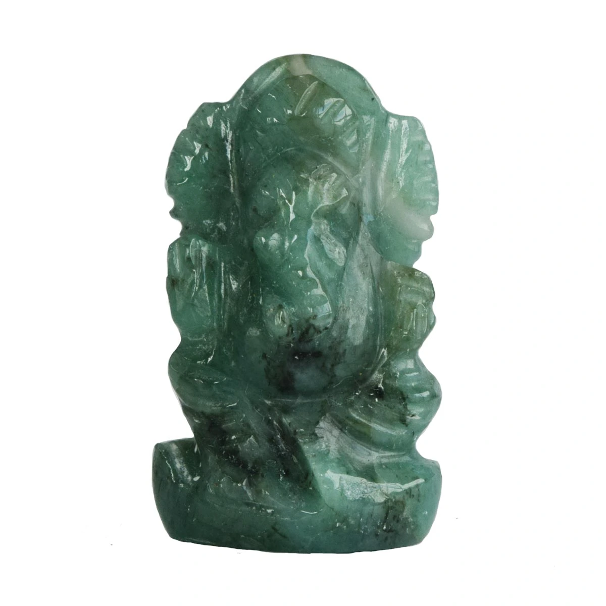 35.08 cts Lord Ganesh God Ganpati Ganesha Real Natural Emerald Idol Murti (SGP47)