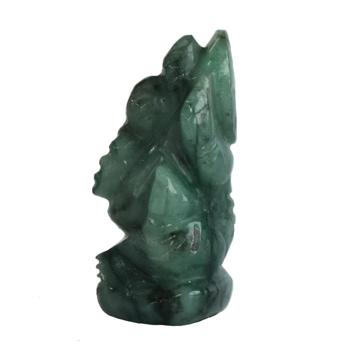 32.24 cts Lord Ganesh God Ganpati Ganesha Real Natural Emerald Idol Murti (SGP50)