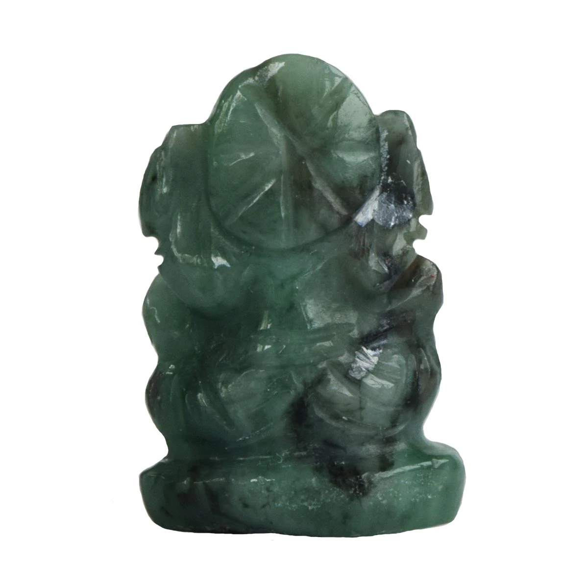 32.24 cts Lord Ganesh God Ganpati Ganesha Real Natural Emerald Idol Murti (SGP50)