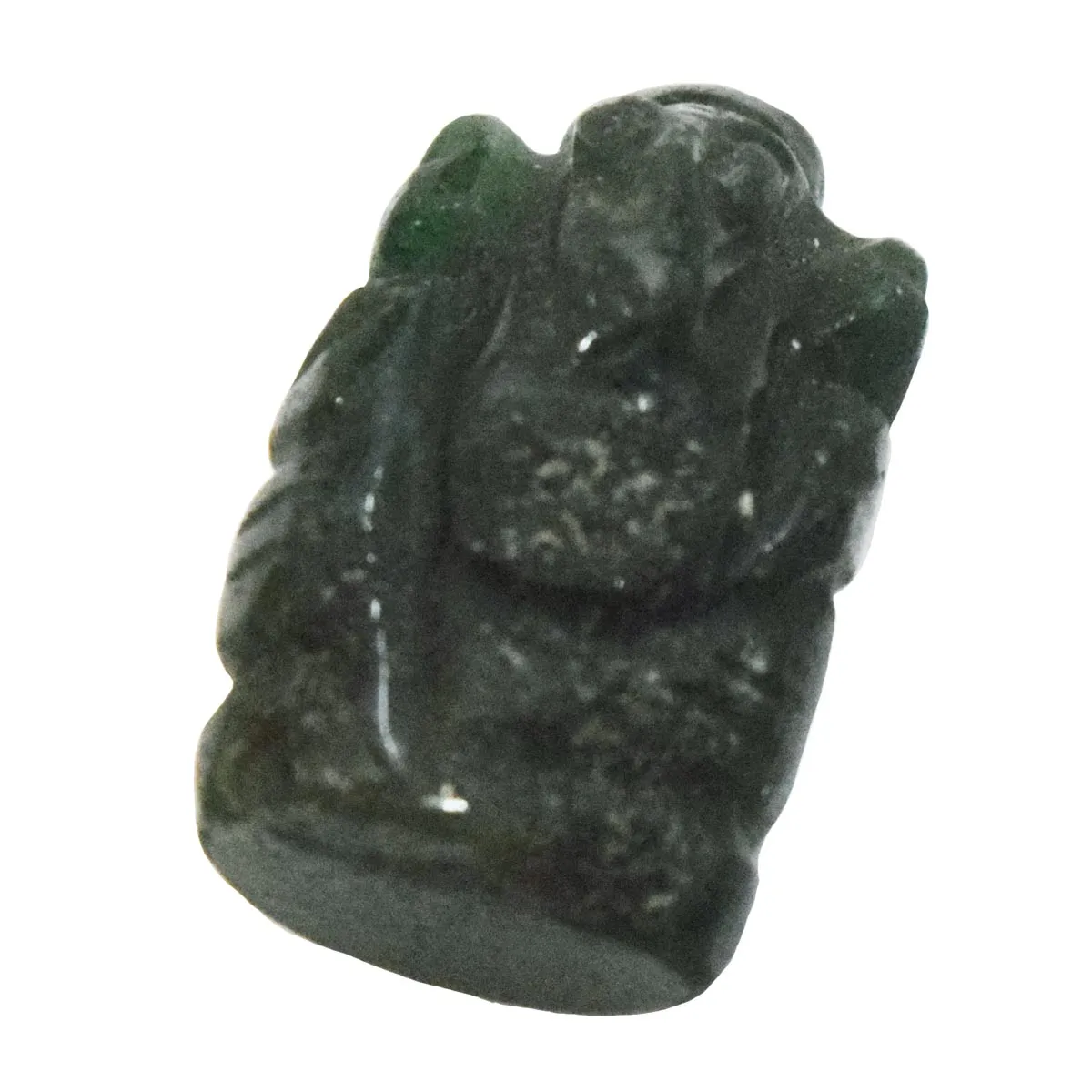 25 cts Lord Ganesh God Ganpati Ganesha Real Natural Jade Idol Murti (SGP55)