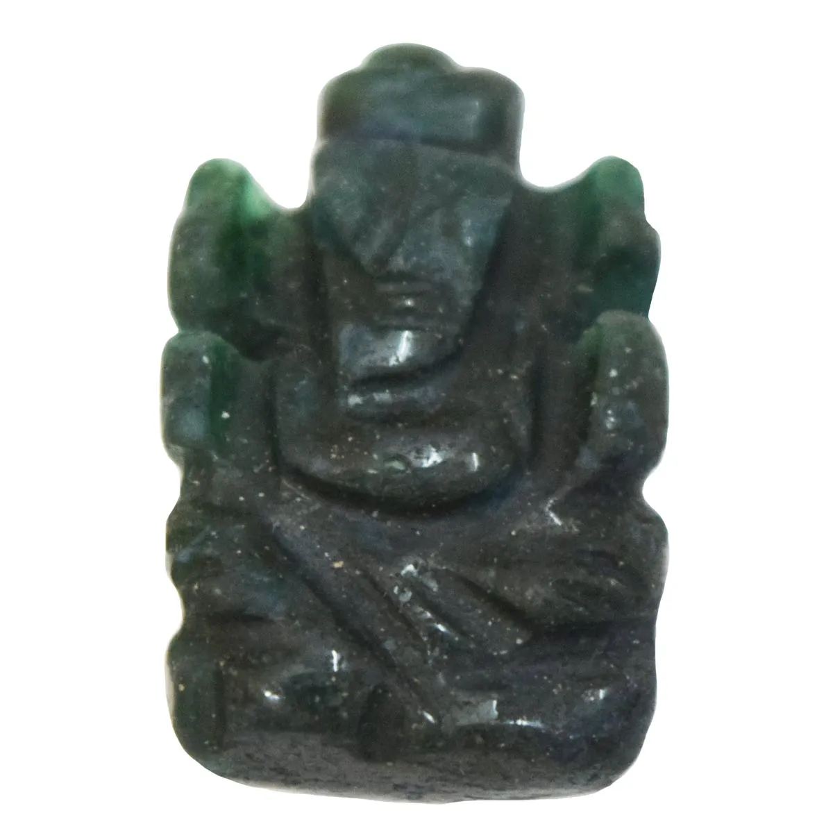 36.74 cts Lord Ganesh God Ganpati Ganesha Real Natural Emerald Idol Murti (SGP58)