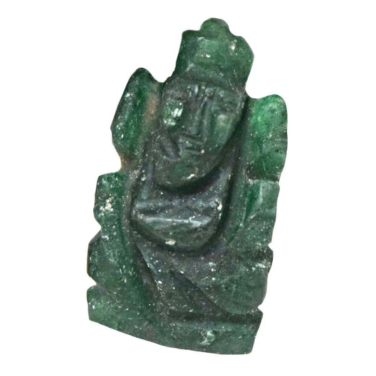 31.04 cts Lord Ganesh God Ganpati Ganesha Real Natural Jade Idol Murti (SGP76)