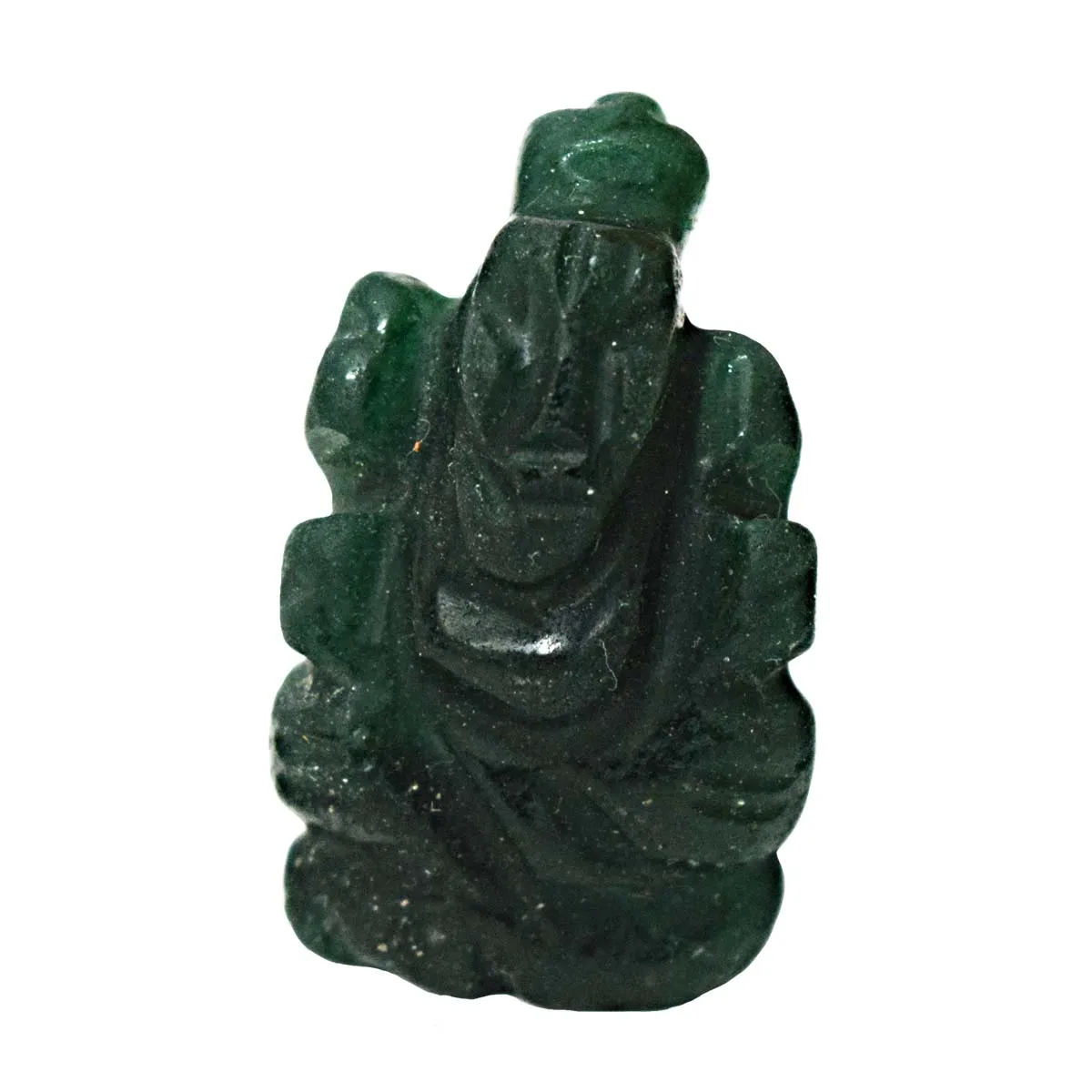 34.43 cts Lord Ganesh God Ganpati Ganesha Real Natural Jade Idol Murti (SGP80)
