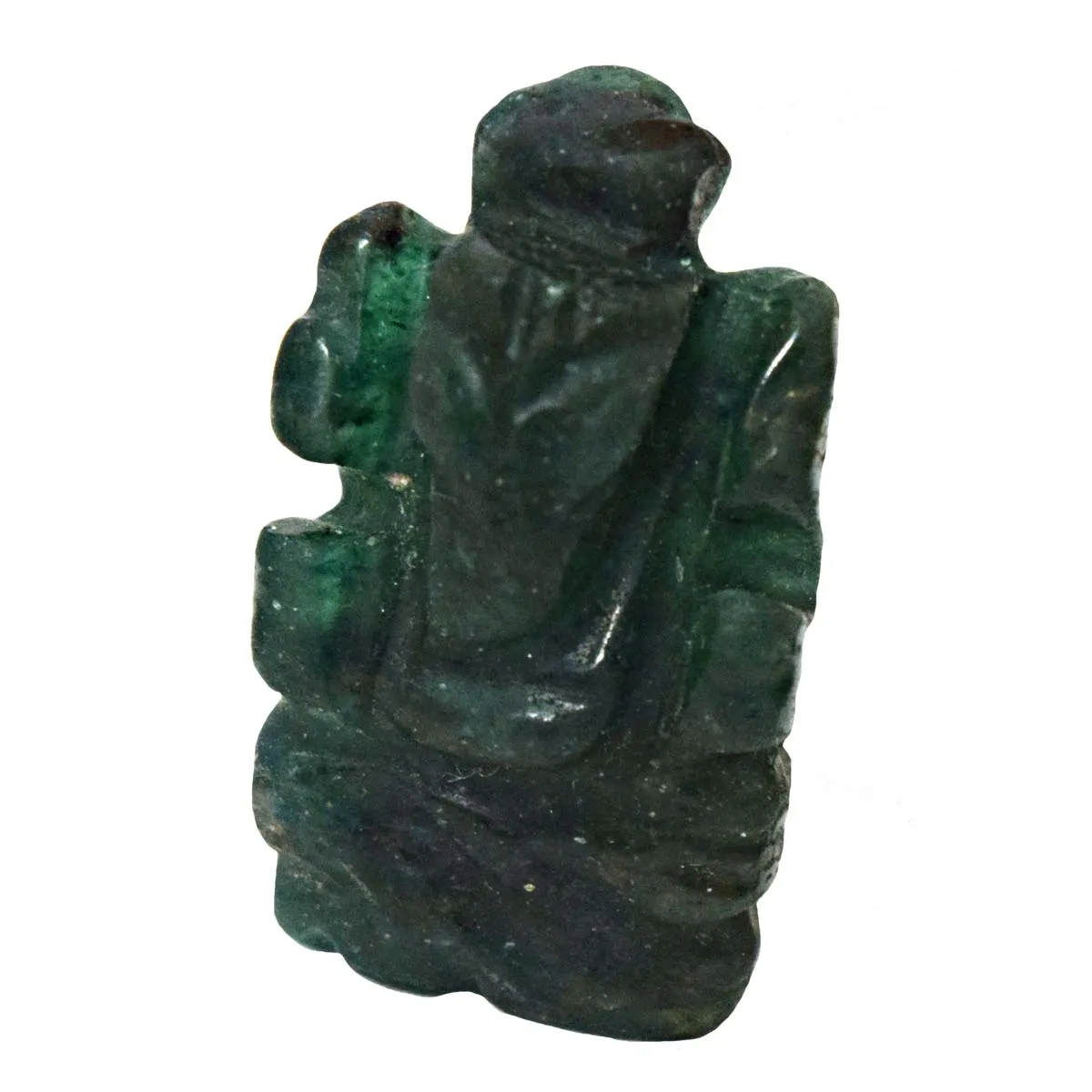 38.19 cts Lord Ganesh God Ganpati Ganesha Real Natural Jade Idol Murti (SGP83)