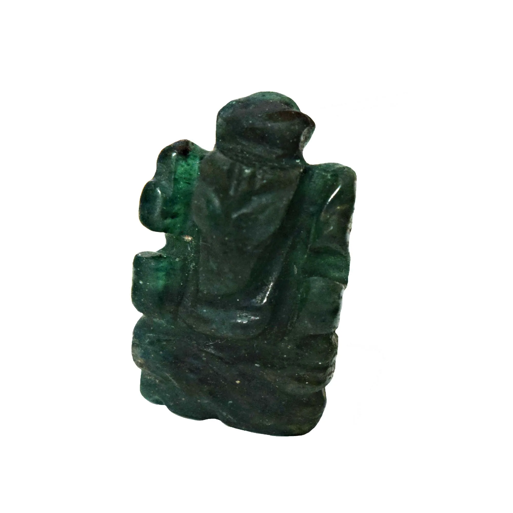 38.19 cts Lord Ganesh God Ganpati Ganesha Real Natural Jade Idol Murti (SGP83)