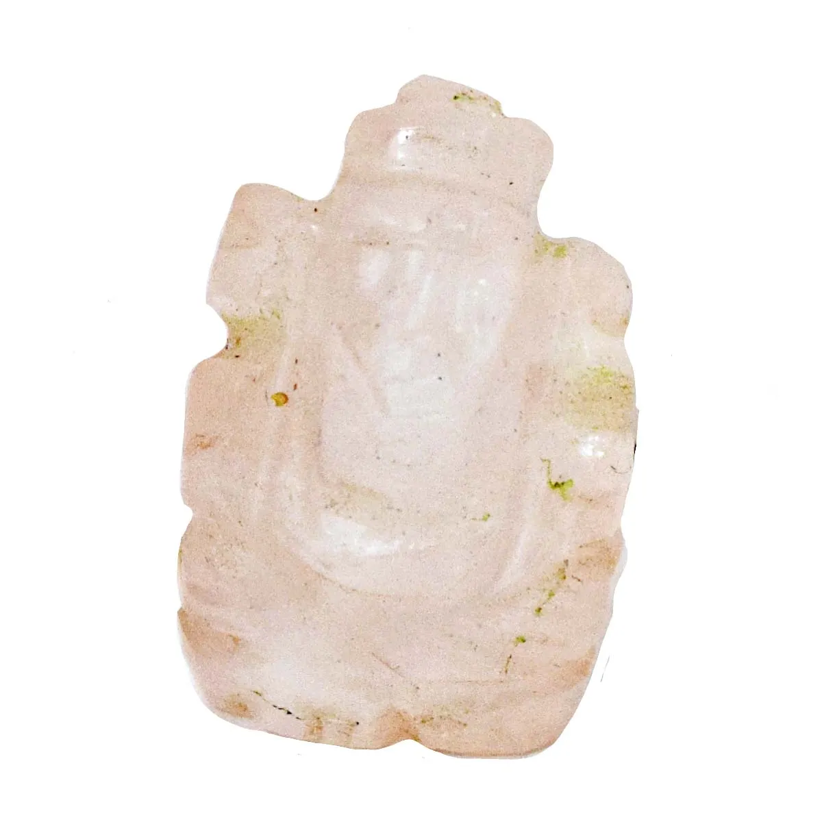 32.99 cts Lord Ganesh God Ganpati Ganesha Real Natural Rose Quartz Idol Murti (SGP89)