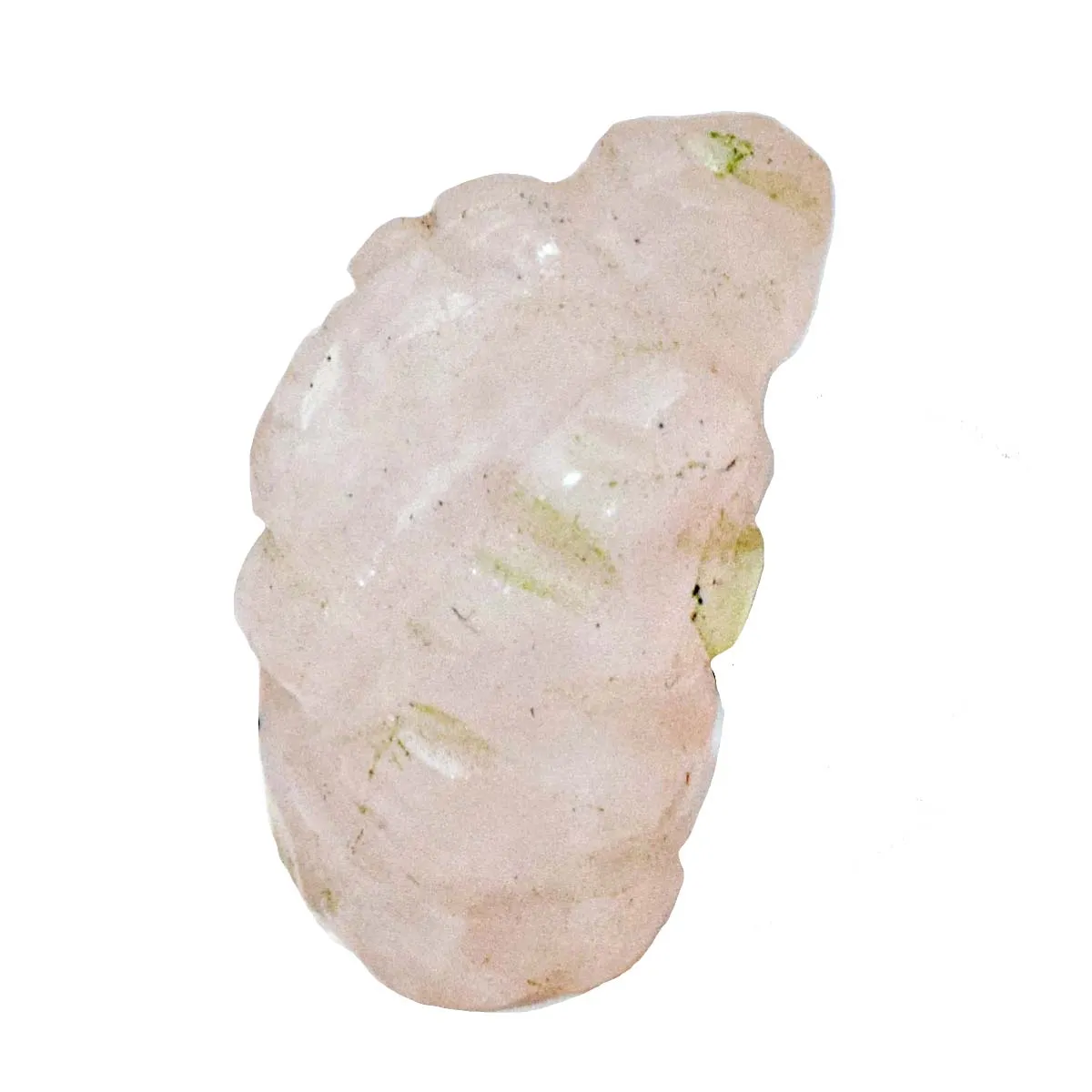 32.99 cts Lord Ganesh God Ganpati Ganesha Real Natural Rose Quartz Idol Murti (SGP89)