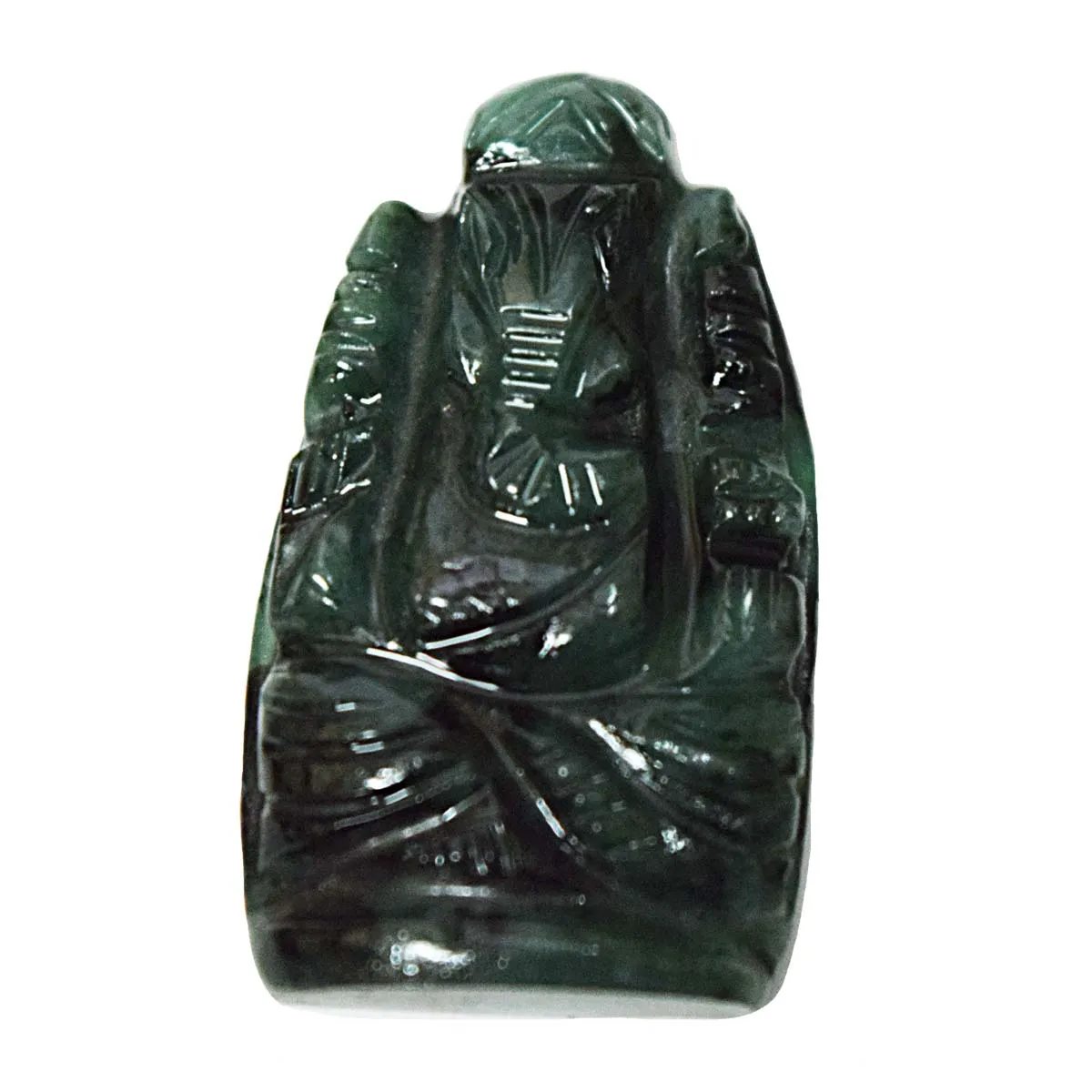 24.49 cts Lord Ganesh God Ganpati Ganesha Real Natural Emerald Idol Murti (SGP90)