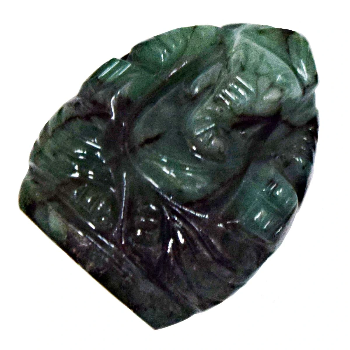 33.65 cts Lord Ganesh God Ganpati Ganesha Real Natural Emerald Idol Murti (SGP92)