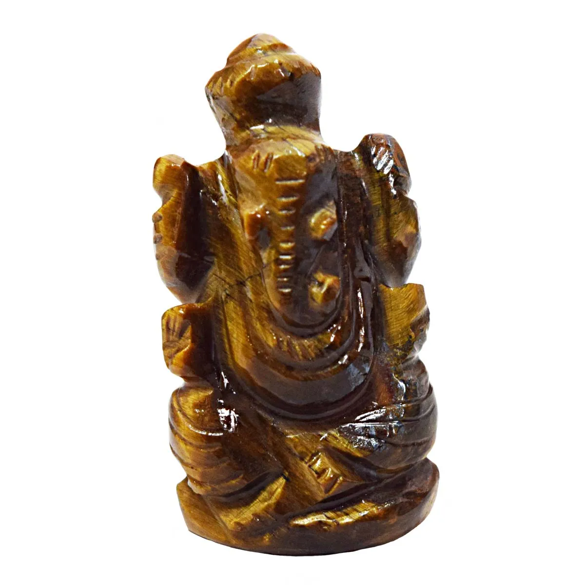 48.99 cts Lord Ganesh God Ganpati Ganesha Real Natural Tiger Eye Idol Murti (SGP97)