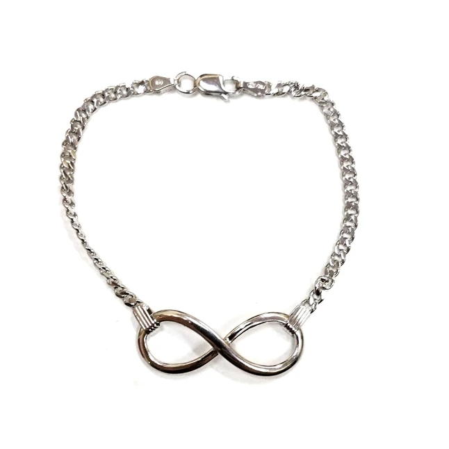 Infinity Sterling Silver Charm Bracelet for Girls (SLBR9)