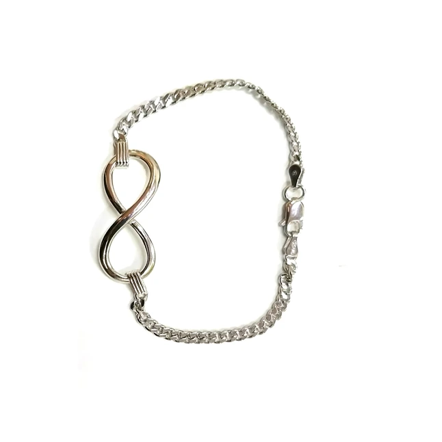 Infinity Sterling Silver Charm Bracelet for Girls (SLBR9)