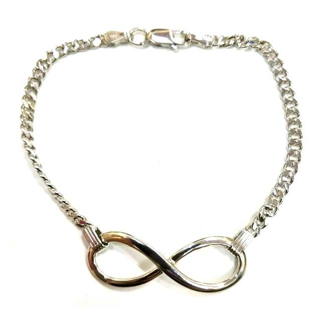 Infinity Sterling Silver Charm Bracelet for Girls (SLBR9)