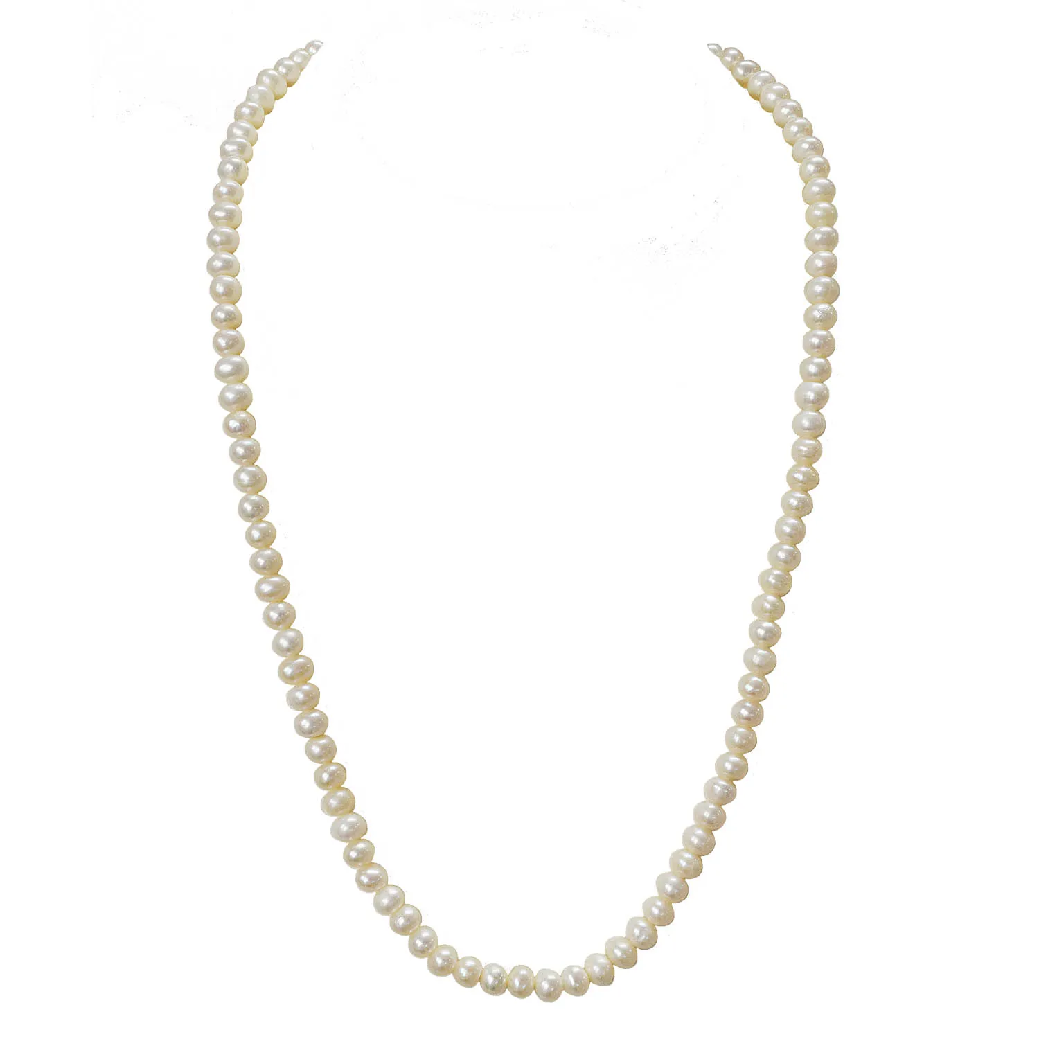 Single Line Real Natural Freshwater Pearl Necklace, Earrings, Ring, Bracelet Set (H1954)